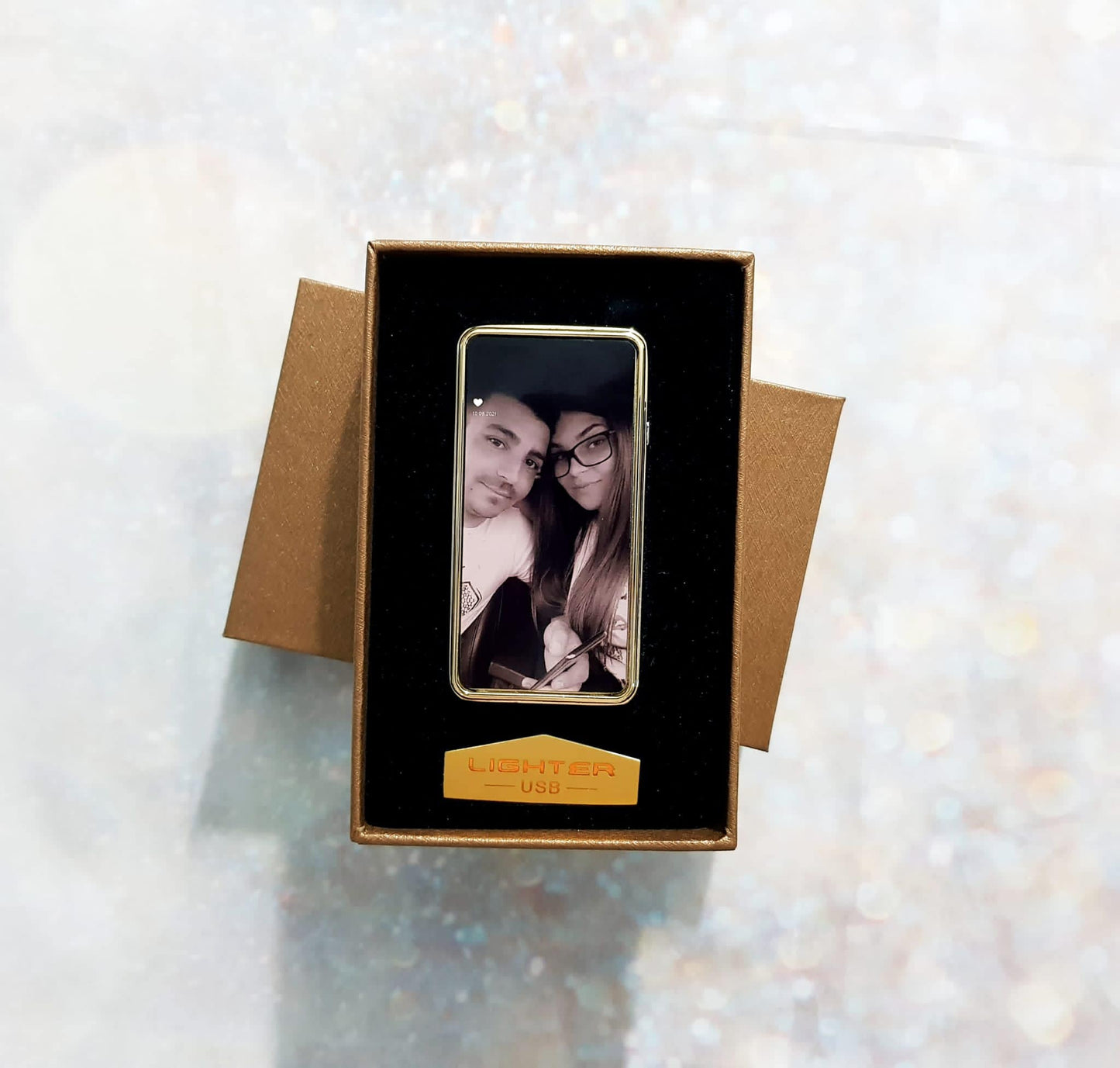 Bricheta USB cu poză și mesaj