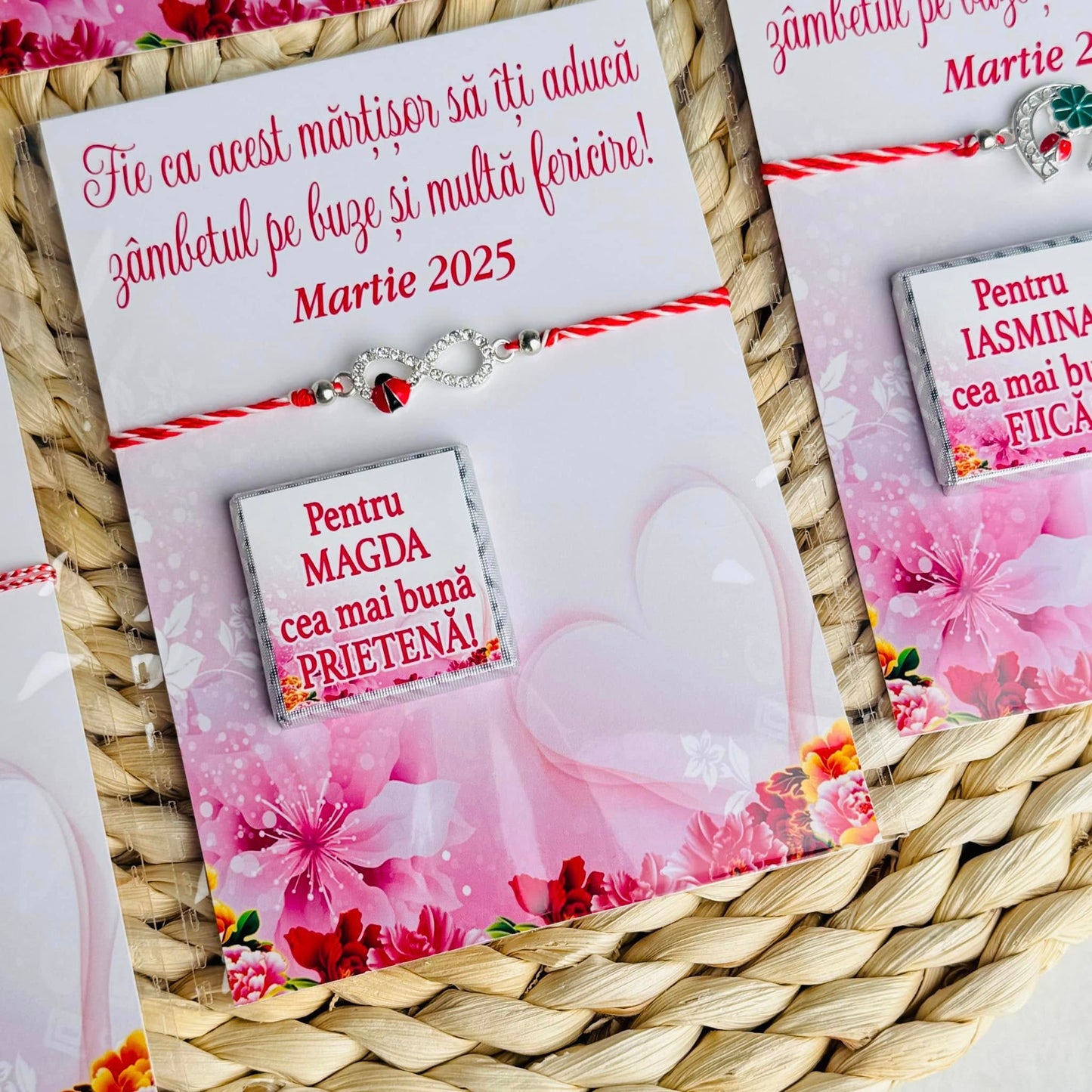 Set Mărțișor – Brățară Infinit și mini cicolată cu mesaj