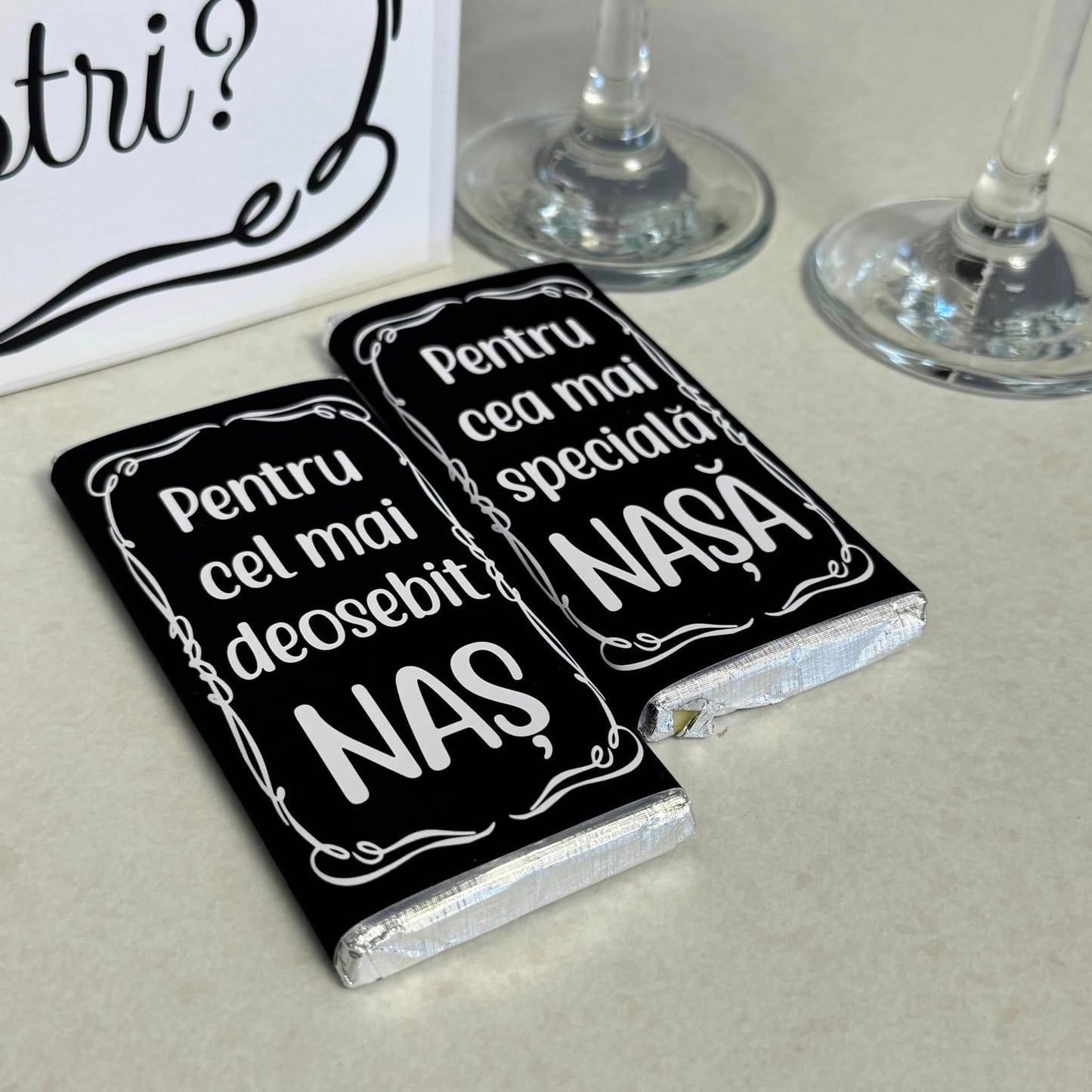 Cutie vin alb "Vreți să fiți nașii noștri"