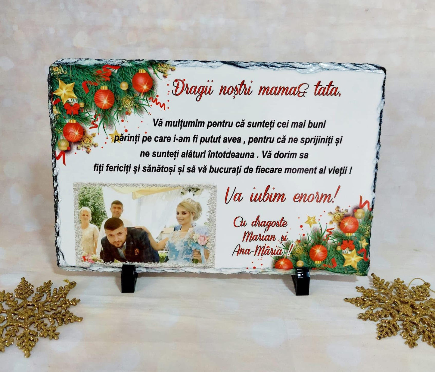 Piatră Ardezie pentru părinți de Crăciun