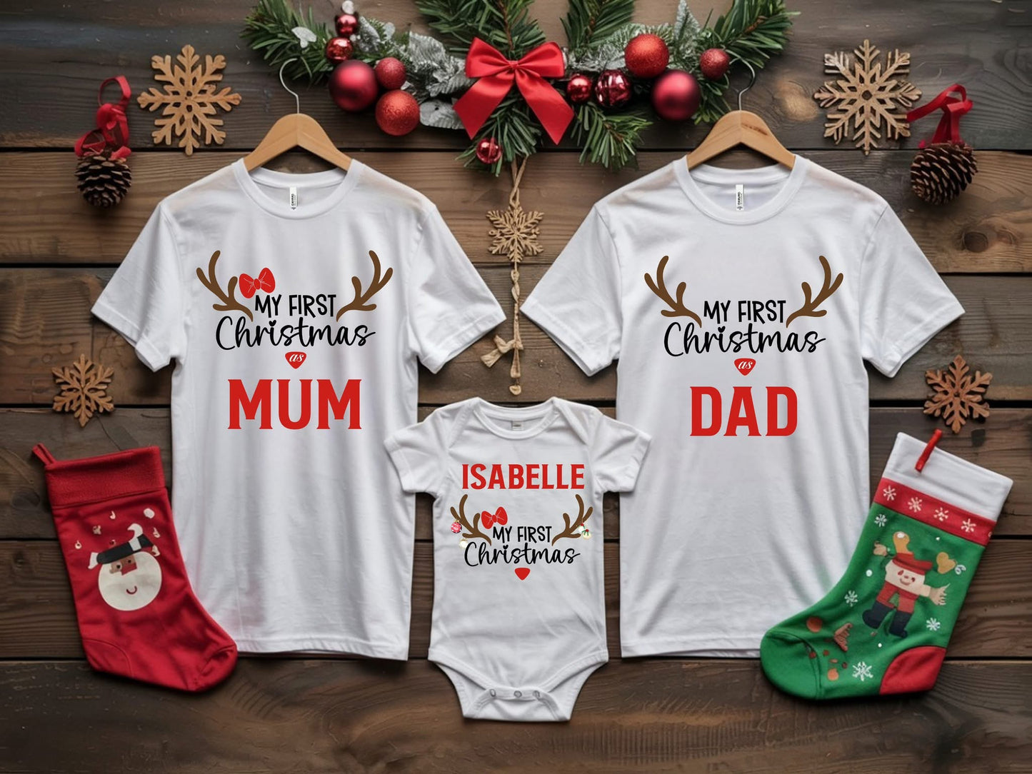 Set 3 tricouri - Reni 1st Christmas