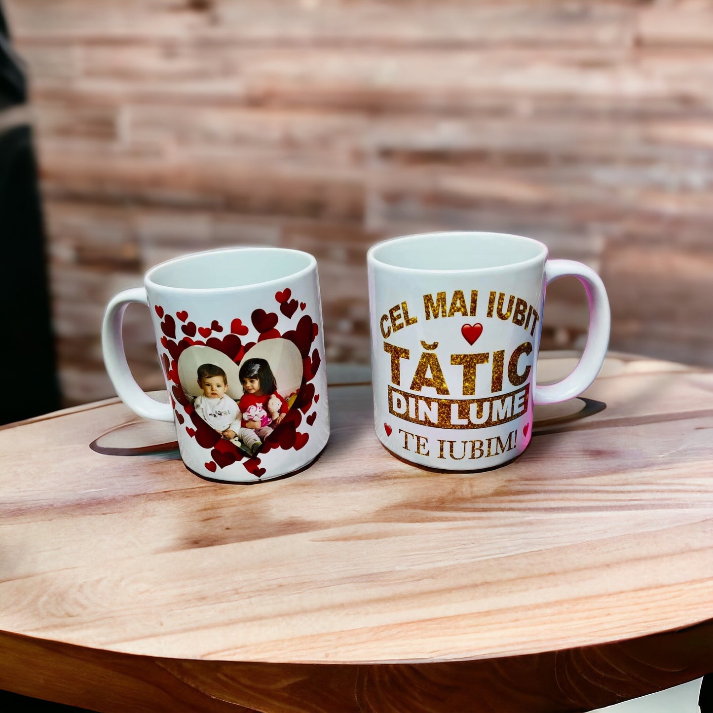 Cană personalizată cu Poză & Text "Cel mai iubit tătic"