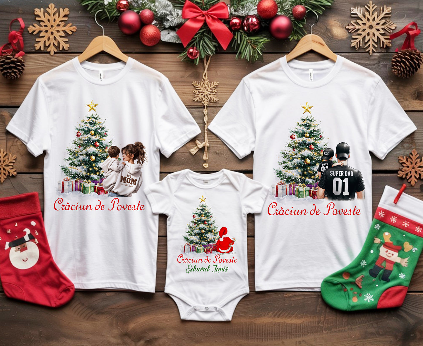 Set 3 tricouri - Crăciun de Poveste (băiat)