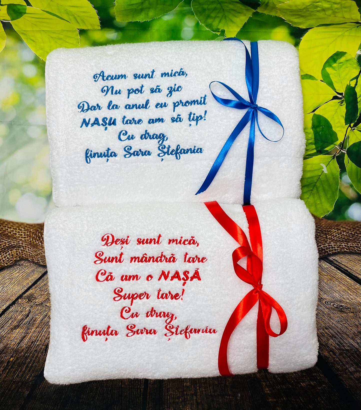 Prosoape de baie pentru nași "Acum sunt mic"