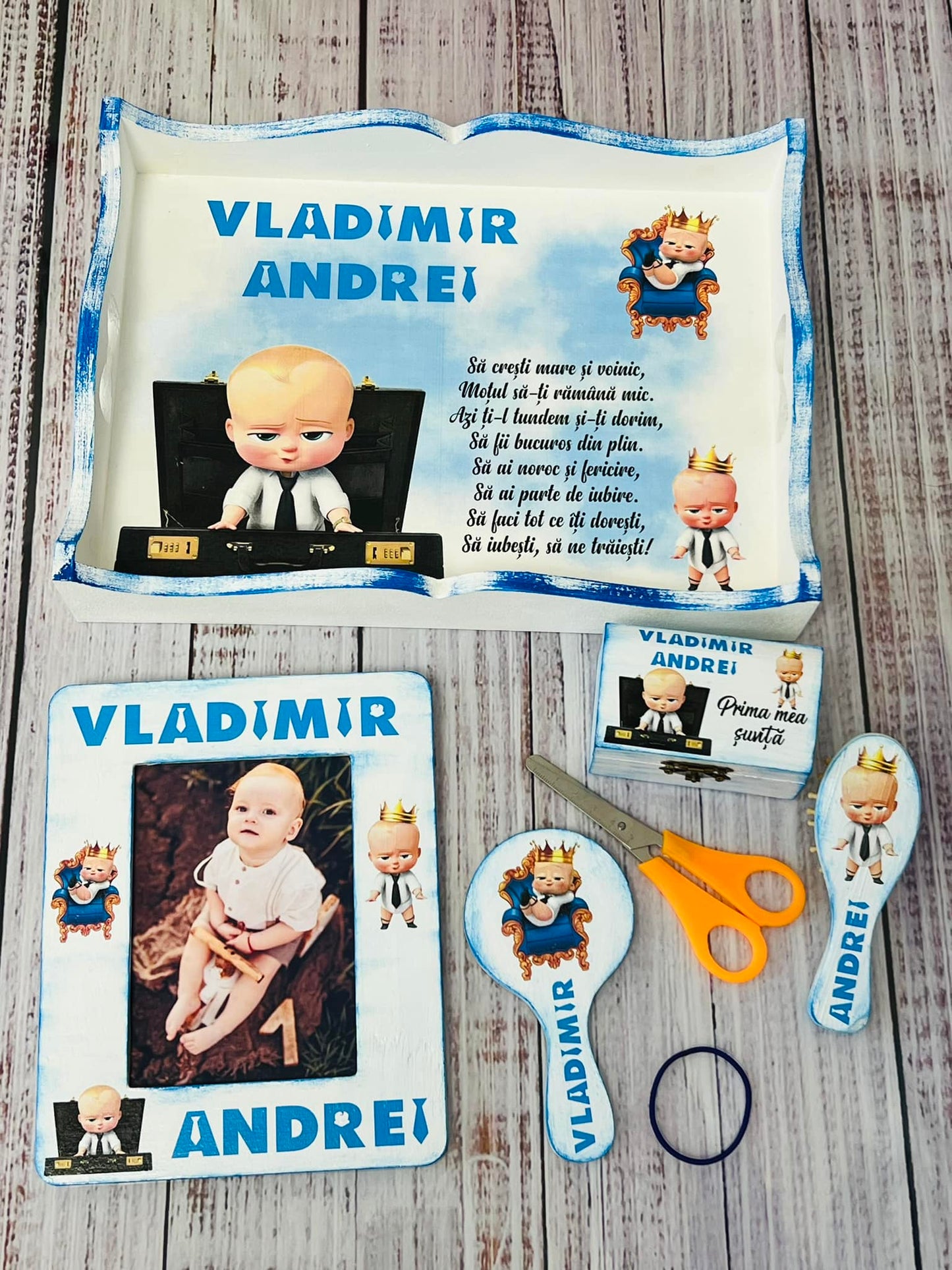 Set tăierea moțului "Baby Boss Vladimir"