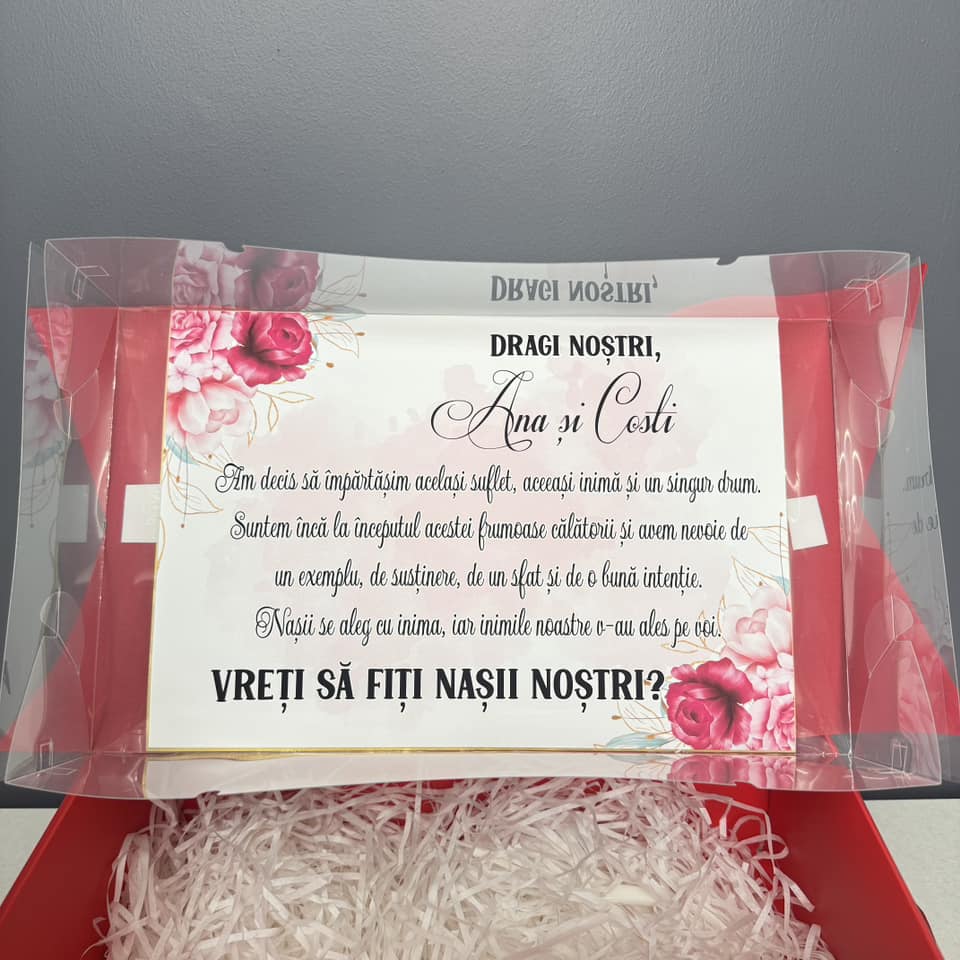 Cutie Moet "Vreți să fiți nașii noștri"