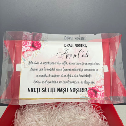 Cutie Moet "Vreți să fiți nașii noștri"