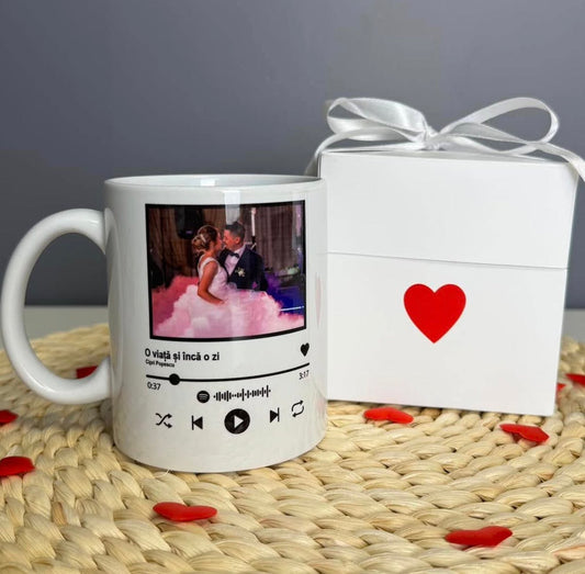 Cană cu melodie și 5 fotografii