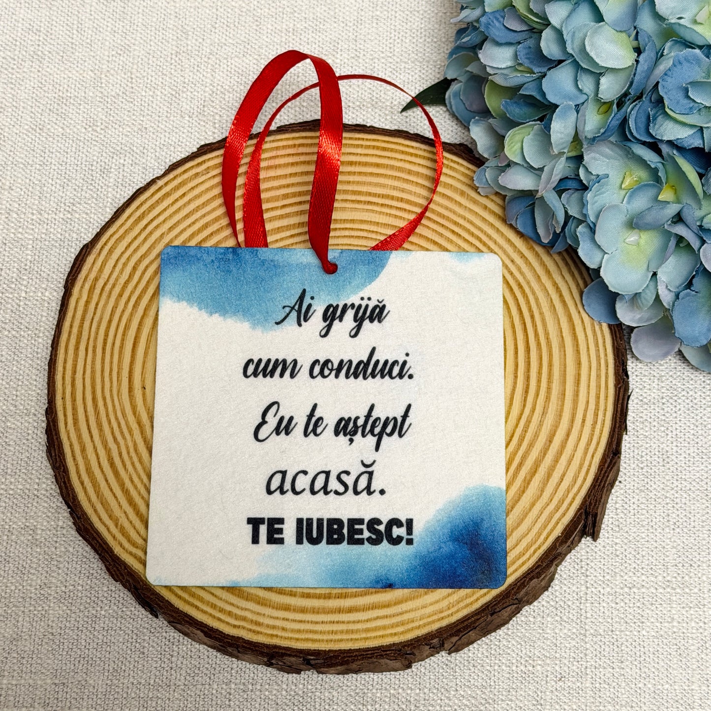 Odorizant auto personalizat – poză și mesaj