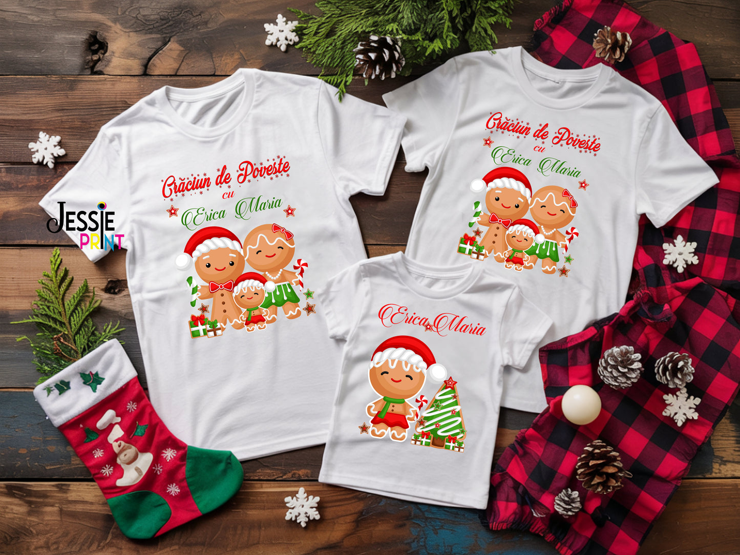 Set 3 tricouri Gingerbread