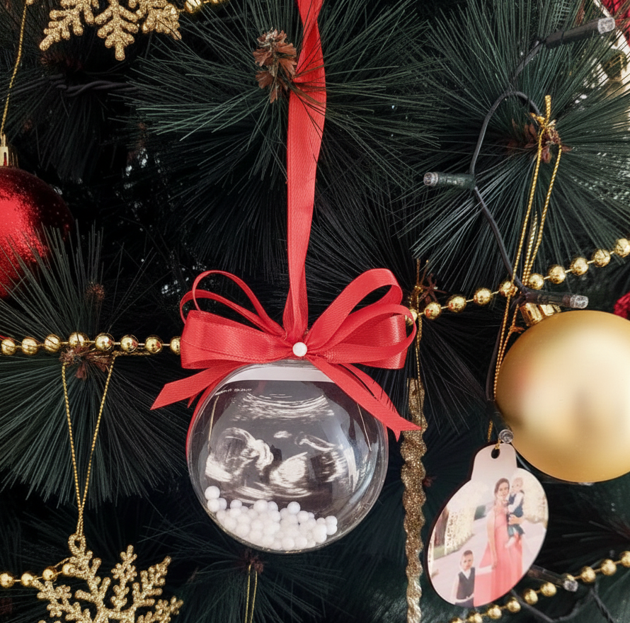 Glob personalizat cu ecografia - Primul Crăciun la mami în burtică