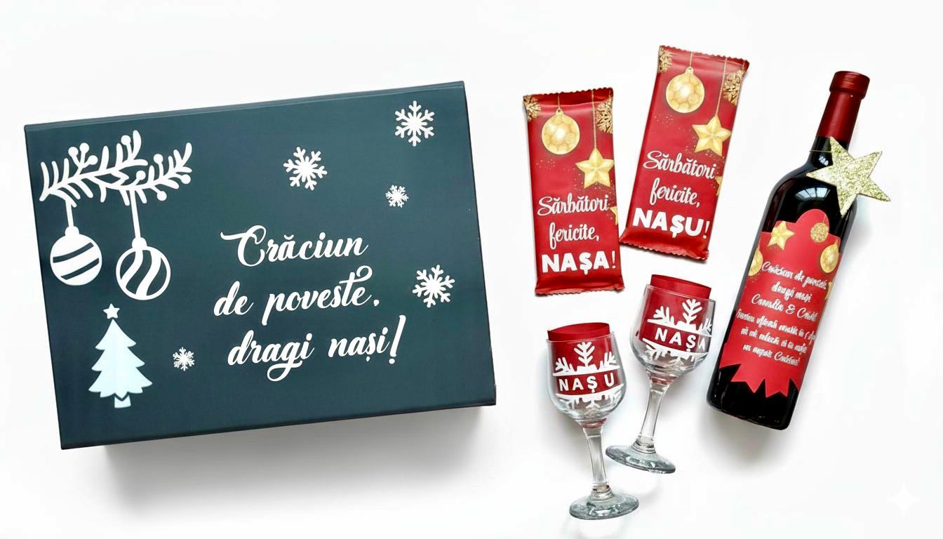 Cutie nași "Sărbători fericite"