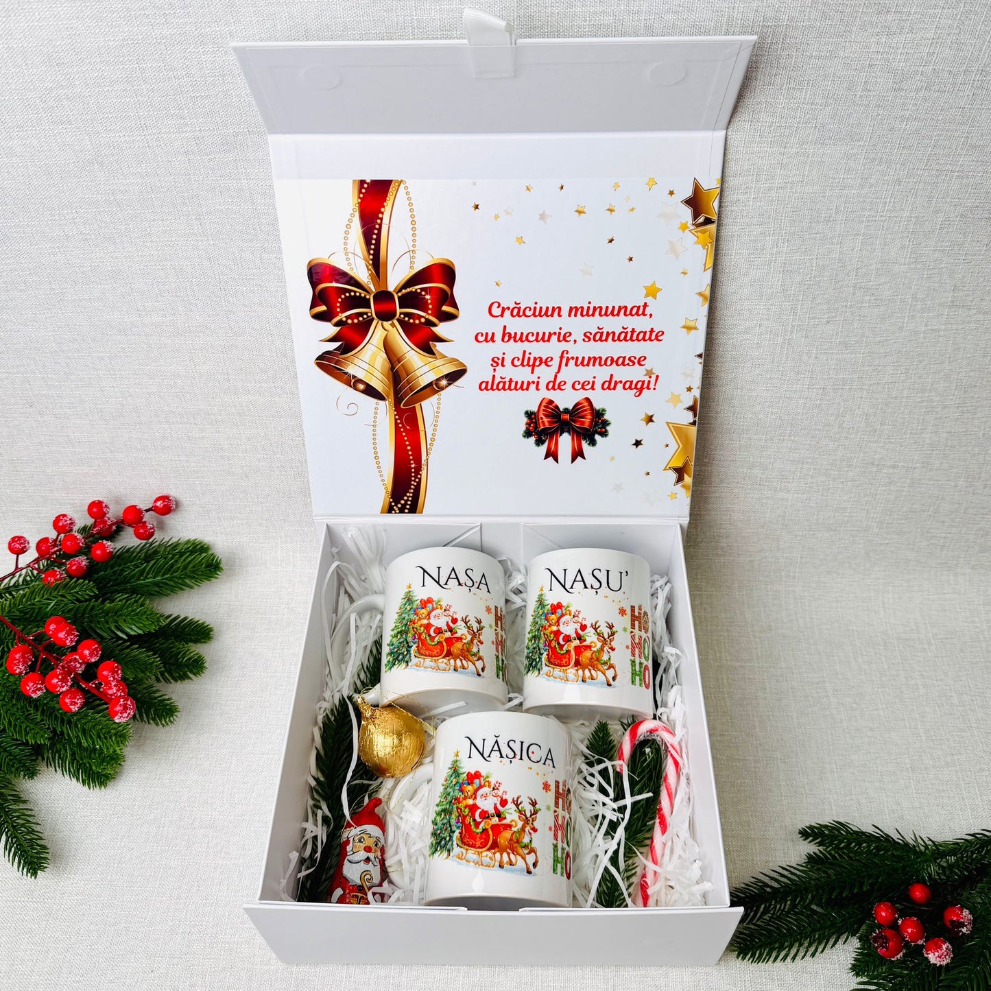 Cutie Cadou Crăciun – 3 căni