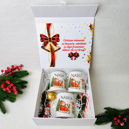 Cutie Cadou Crăciun – 3 căni