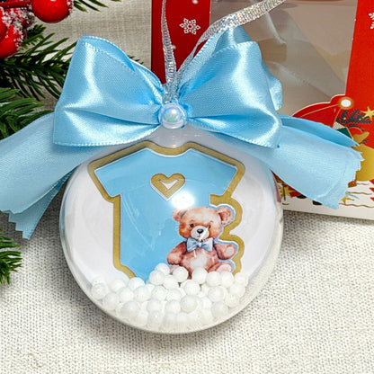Glob personalizat - Primul Crăciun la mami în burtică și ursuleț