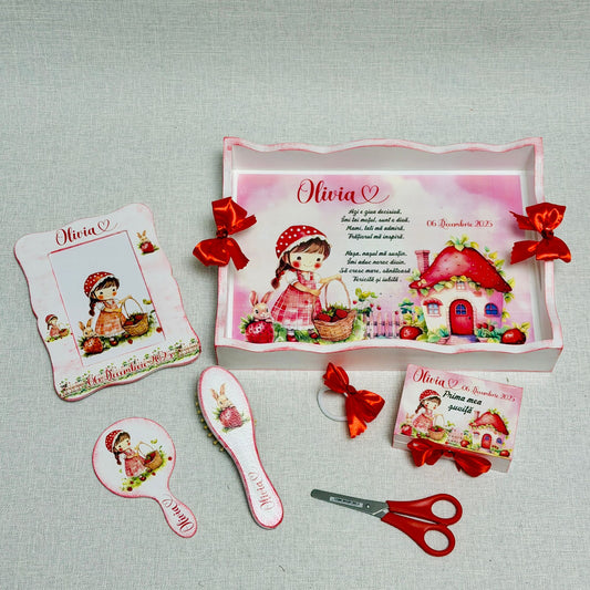 Set tăierea moțului "Căpșunica Olivia"