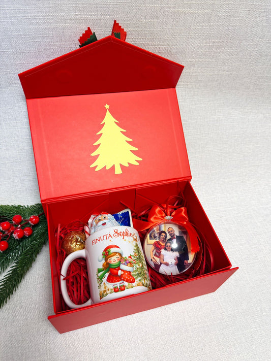 Cutie pentru copii - Glob cu poza, cană cu numele și dulciuri