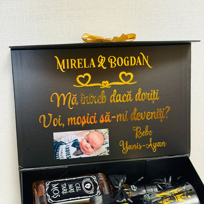Set cu poza, Jack Daniels și Sheidans "Vreți să fiți moșicii mei"