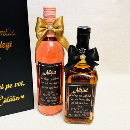 Set Jack Daniels și Vin "Doriți să ne cununați"