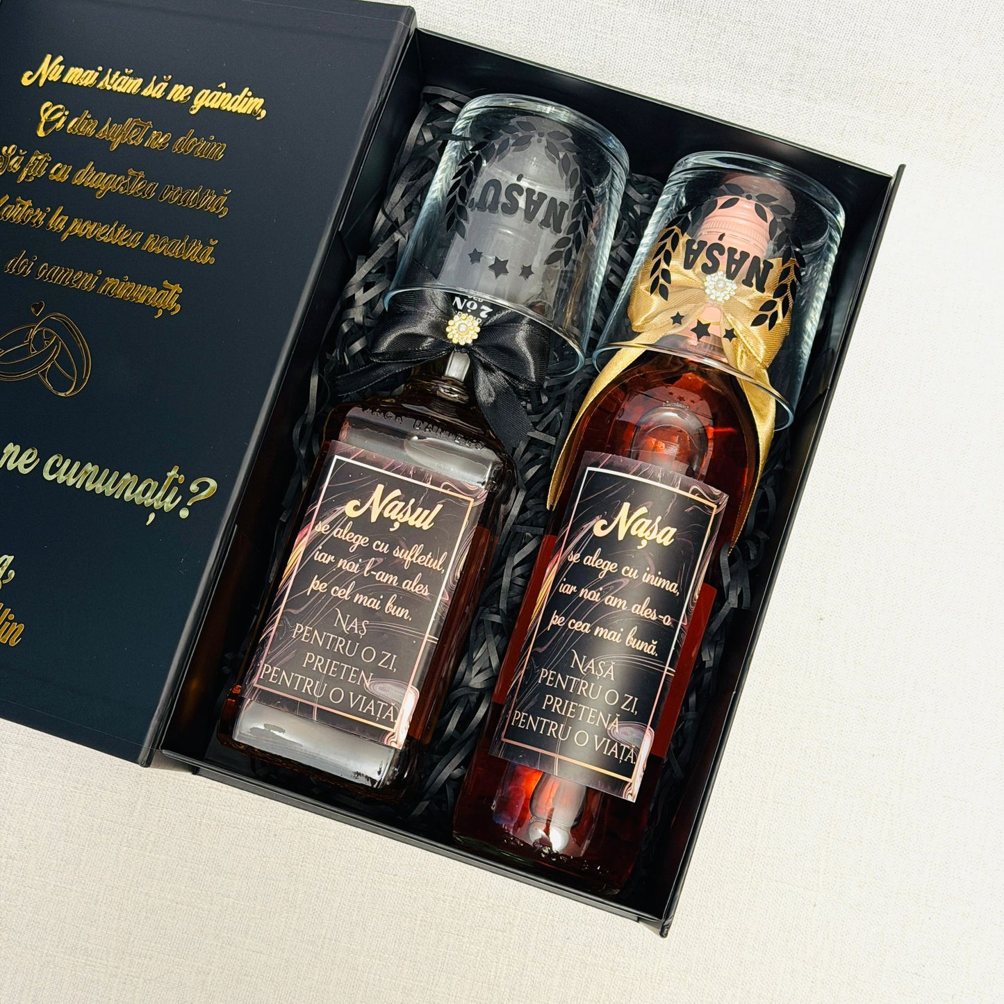 Set Jack Daniels și Vin "Doriți să ne cununați"