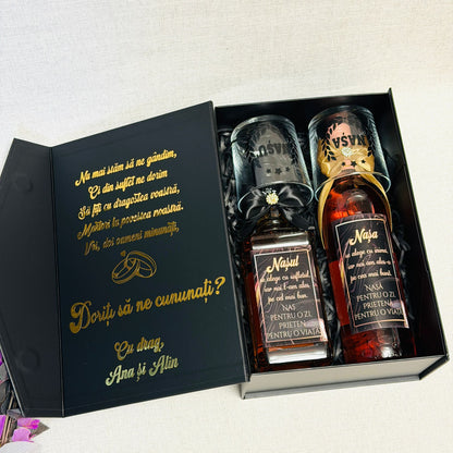 Set Jack Daniels și Vin "Doriți să ne cununați"