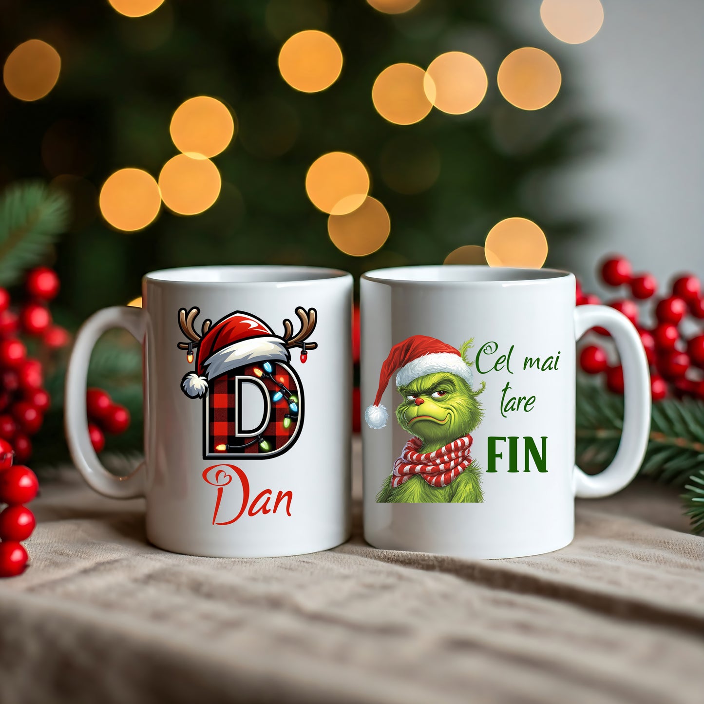 Set 2 Căni Fina & Fin - Grinch