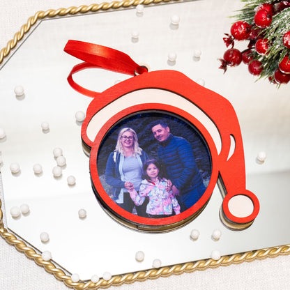 Căciula lui Moș Crăciun - Glob Personalizat cu poză