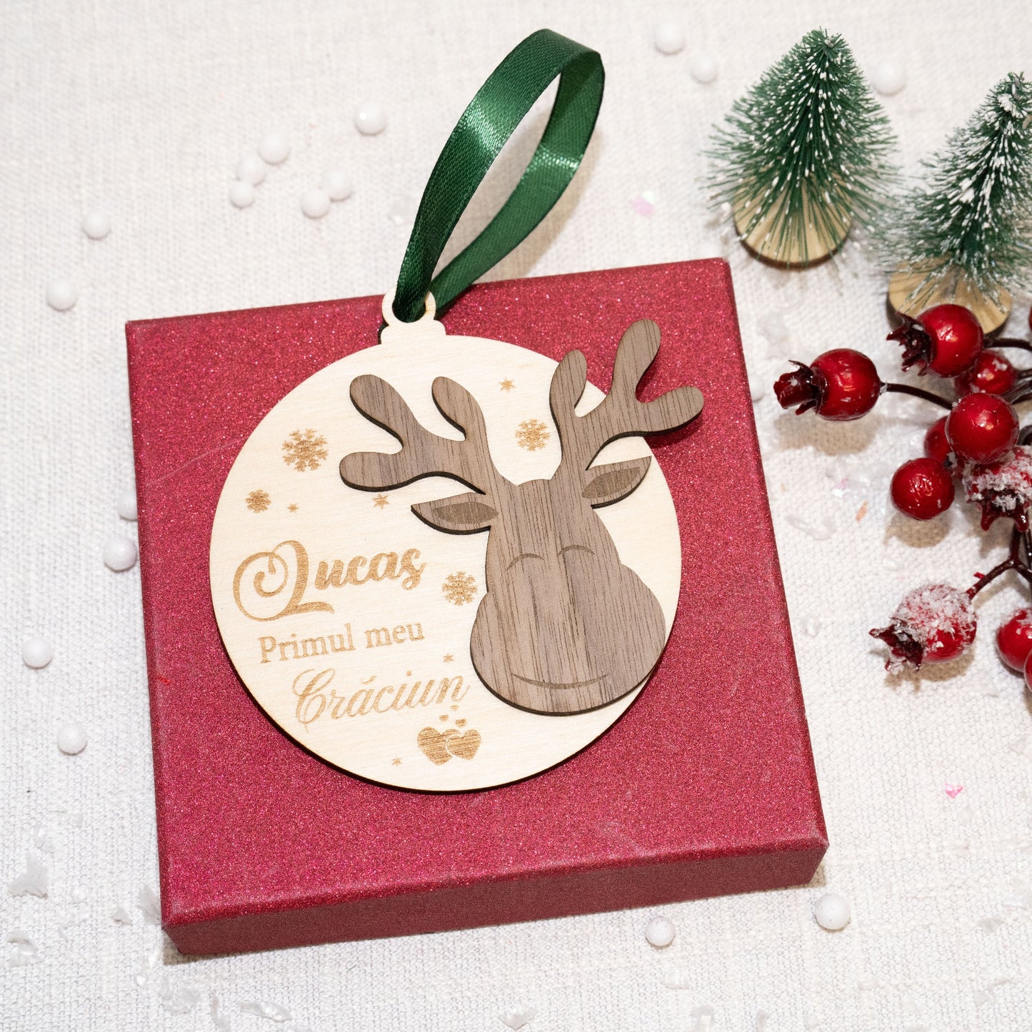 Primul meu Crăciun - Glob Personalizat cu nume