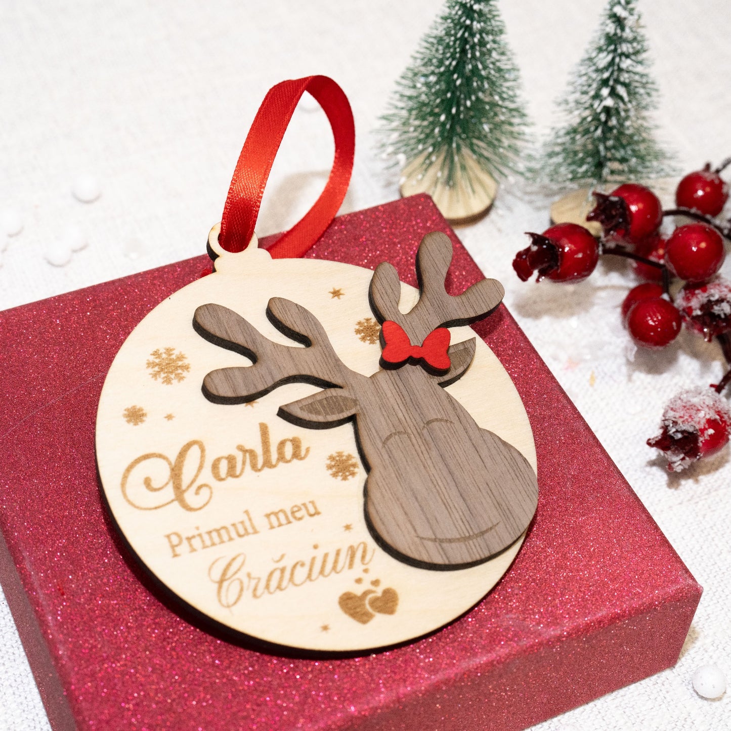 Primul meu Crăciun - Glob Personalizat cu nume