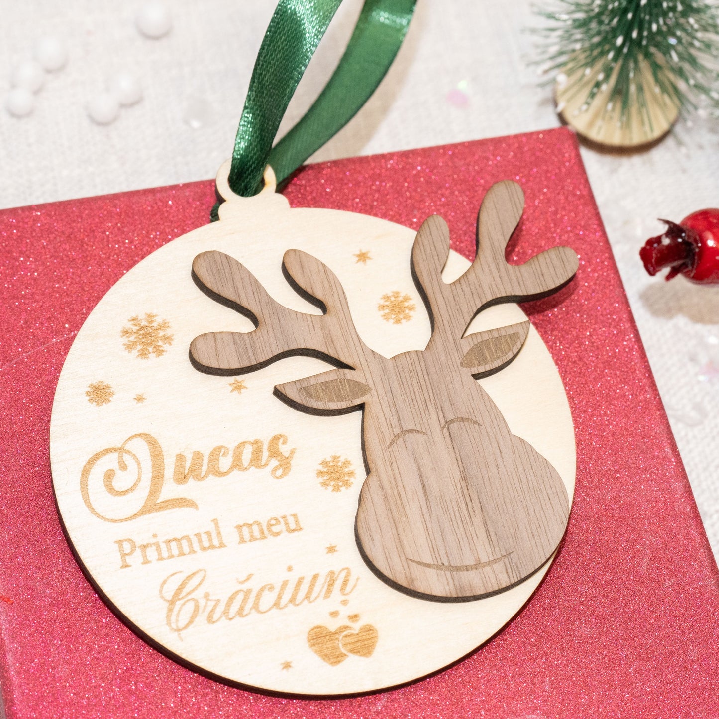 Primul meu Crăciun - Glob Personalizat cu nume