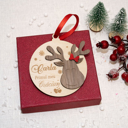 Primul meu Crăciun - Glob Personalizat cu nume