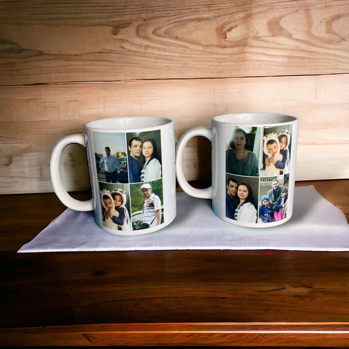 Set Cani personalizate cu 4 poze "Nașa și Nașul"