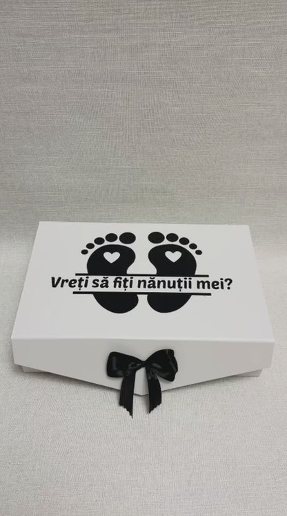 Cutie vin alb "Vreți să fiți nănuții mei"