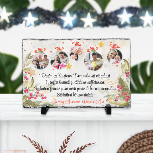 Piatră Ardezie 5 poze - Crăciun